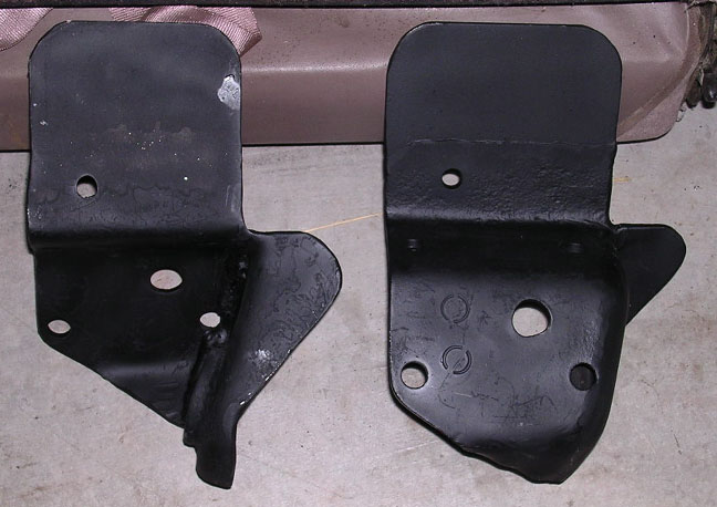 stock radius arm bracket for 79 ford, laid back approx 20 degrees.