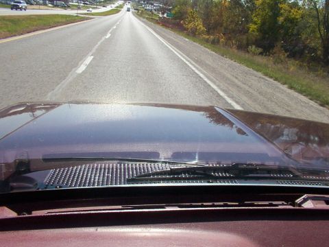 1988 Ford C-350 (Centurion Conversions) - Driving on a highway with a view from the dashboard.