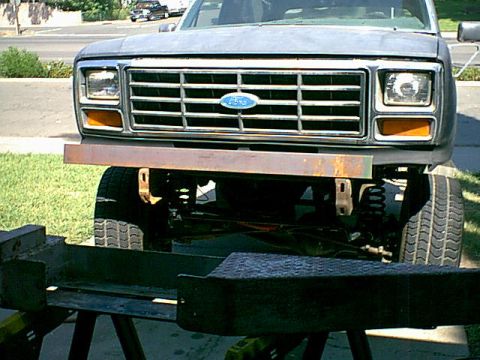 1983 Ford Bronco - I knew i was going to install a winch someday. i wanted to make this as strong as possible. I got these bumpers for free and the were what…