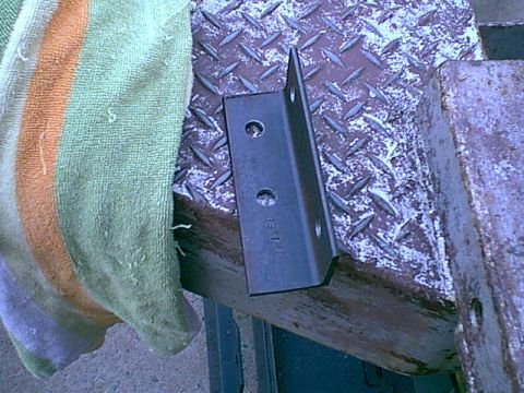 1983 Ford Bronco - I used angle iron to mount the back bumper mount to the frame.