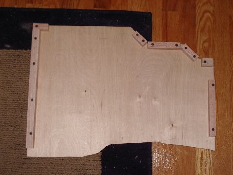 1985 Ford Bronco - This is some scrap 3/4" X 3/4" Red Oak that will be used to screw the top panels on from underneath. I pre drilled with a 7/32" bit and use…