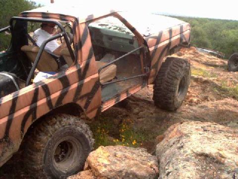 1984 Ford Bronco - This 1984 Ford Bronco is navigating a challenging rocky trail.