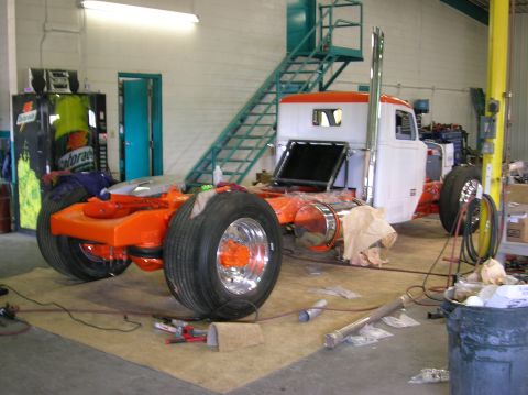 1989 Ford Bronco - Diamond T truck with a 12 valve cummins.