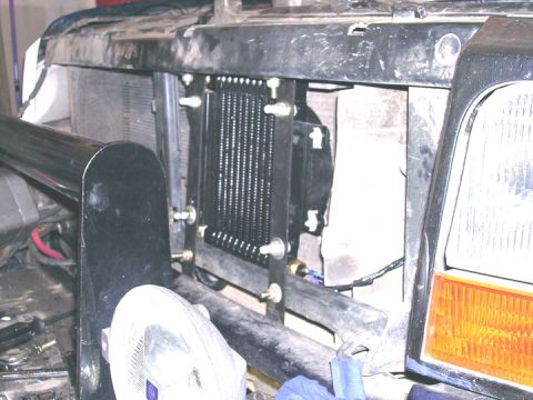 1994 Ford Bronco - painted brackets and installed cooler