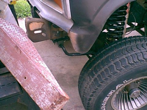 1983 Ford Bronco - The front fenders have a "Tooth" that hangs down on the front. i decided i woud remove it and set the bumper in the same place. here is the…