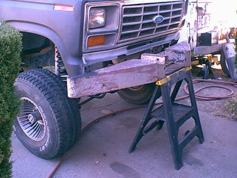 1983 Ford Bronco - Here is the new bumper being test fit. i want to tuck it in so it does not stick out too far.
