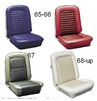 1969 Ford F-250 - Comparison of car seat styles from different model years, including a Supermotors.net watermark.
