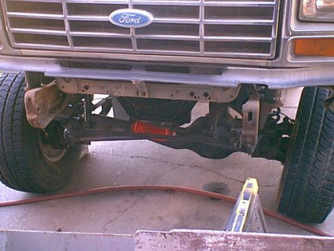 1983 Ford Bronco - Here she is naked no bumper. I did a fast wire wheel cleanup