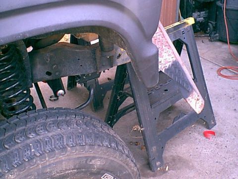 1983 Ford Bronco - Here is the "Tooth" on the pass side. it was fine with the stock bumper but out of place for the new bumper -it would make it stick too far…