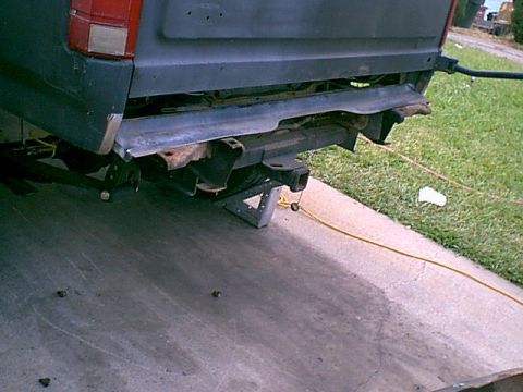 1983 Ford Bronco - Here is another view of the back without the stock bumper. i could not reuse the gap tray so out it came.