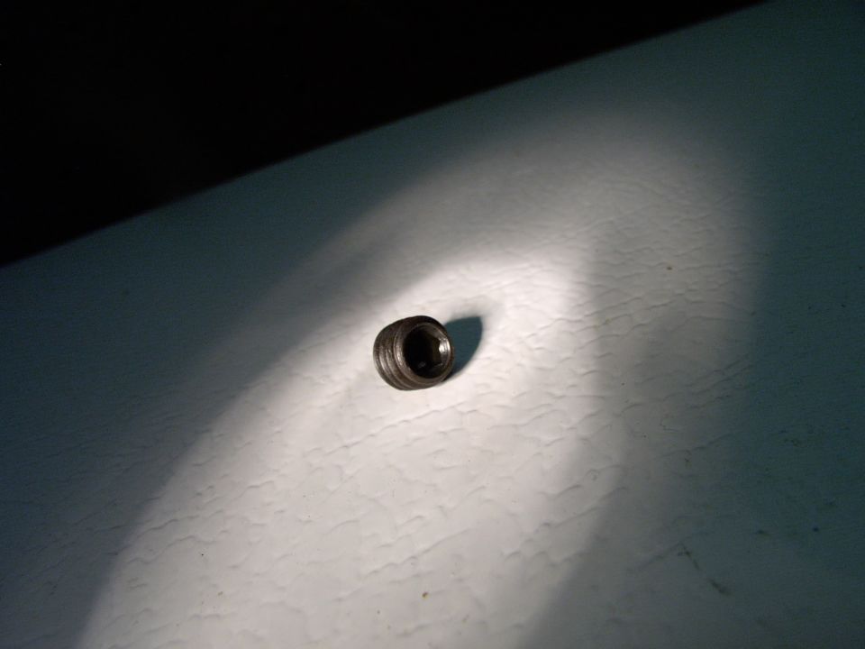This is a 5/16" alan stud that will allow undetected hose blockage. Simply screw it far into the hose with an alan key. Then use the alan key to back it out later.