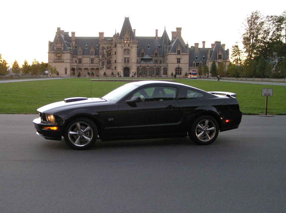 The Mustang in front of our weekend home. ;) j/k This is the Biltmore Estate in Asheville, NC.