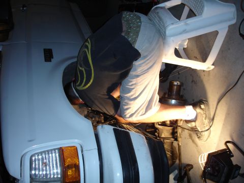 1996 Ford Bronco - Working on the front suspension of a 1996 Ford Bronco.