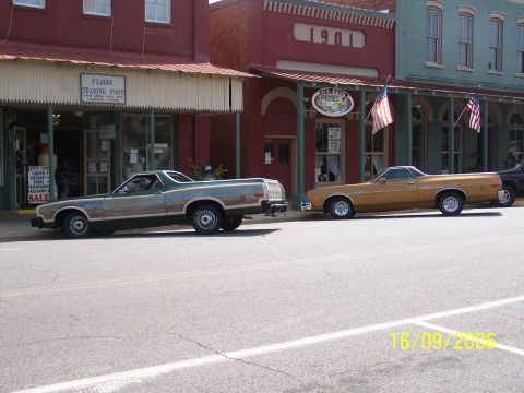 1973 Ford Ranchero - Two 73s in Plains, Georgia where Jimmy Carter and Dennis are from.