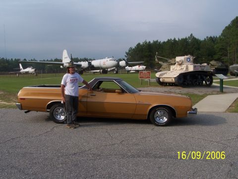 1973 Ford Ranchero - Dennis and my truck. I drove 6 hours from Florida to make the trip. My only losses were my horn circuit (which is now repaired).