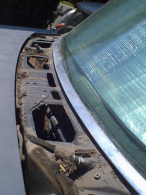1983 Ford Bronco - you can see all the crap that falls thru the slots. this is just the top side too.