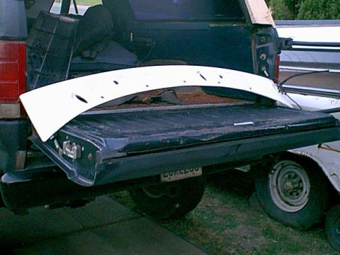 1983 Ford Bronco - A co-FSB member gave me this cowl. it got dual washer heads and no slots. so i washed it and hit it with flat black