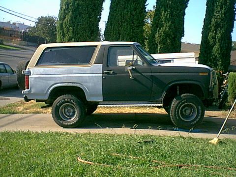 1983 Ford Bronco - here it is from farther back---the black make her look better.
