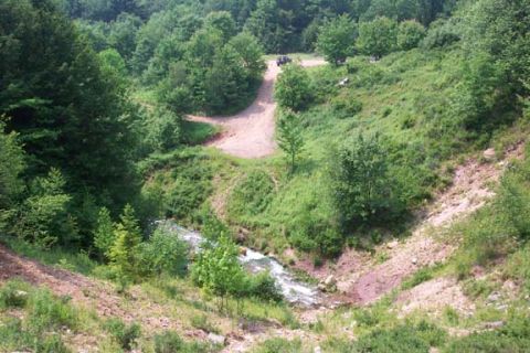 2001 Ford Escape - Beautiful mountain spring. The water just appears from the side of the mountain.