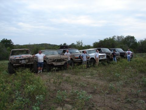 1996 Ford Bronco - Standing in front of the broncos