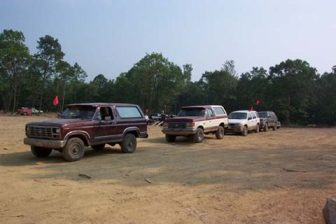 2001 Ford Escape - The four of us, lined up after a good day of wheeling.