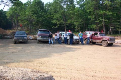 2001 Ford Escape - From left to right. 90BroncoPA, xx_bill and his 2 youngsters, the two fathers, Leonards and mine, me and Houdini, and Leonard on the right.