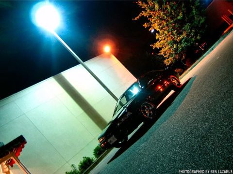 1997 Ford Thunderbird - Night shot of a 1997 Ford Thunderbird parked on a street.