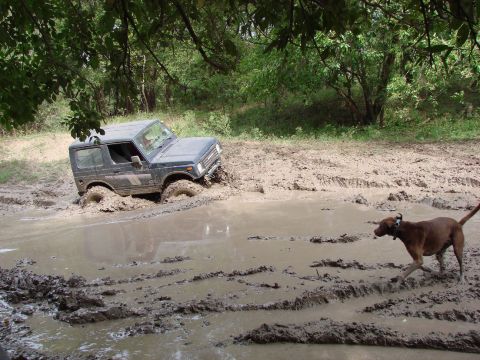 1996 Ford Bronco - Eric in his Suzuki