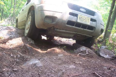 2001 Ford Escape - This 2001 Ford Escape navigates a rocky, off-road trail.