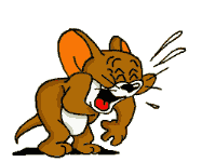 1994 Ford Probe - A cartoon depiction of Jerry the mouse in a fit of laughter.