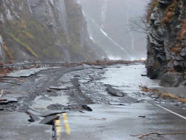 Flooding on the road to Valdez
