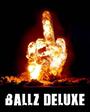 1989 Ford Bronco - Explosion with a middle finger gesture and text BALLZ DELUXE.