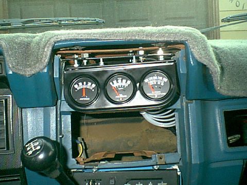 1983 Ford Bronco - this was setting up the next step. the guages are just in place not completly installed. i wanted to see how level it looked and run the ne…