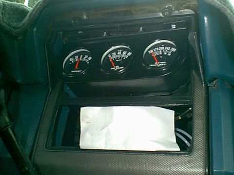 1983 Ford Bronco - this is lookin up from the floor. i mad a sheet metal cover for the guages. you would normally see the bottom of the guages and the back of…