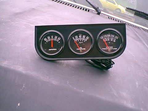 1983 Ford Bronco - these were bought from Harbor Frieght for $6. amp/water temp/oil pressure. not too bad of a set.