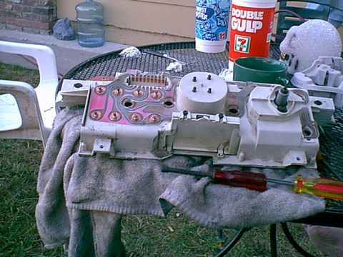 1983 Ford Bronco - here is the back side of the stock cluster. (you can see where the TAc goes in the center. there is no provision for the wiring on this cir…