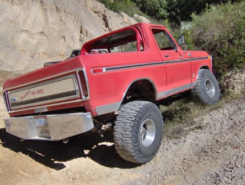 1978 Ford Bronco - This 1978 Ford Bronco is equipped for off-road adventures with its lifted suspension and tires.