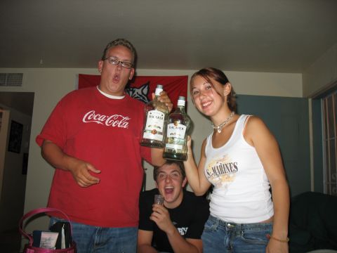 1997 Ford Probe - People celebrate with bottles of alcohol and soda.