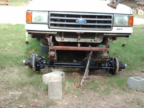 1990 Ford F-150 - Front picture of axle in place so far