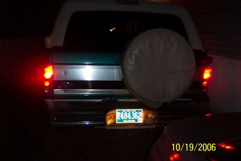 1996 Ford Bronco - my back with my taillights lit up they look awsome