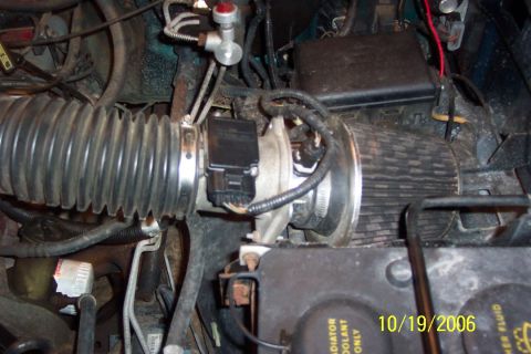 1996 Ford Bronco - theirs the custom made short ram intake cost about 15 bucks to do because i had the cone