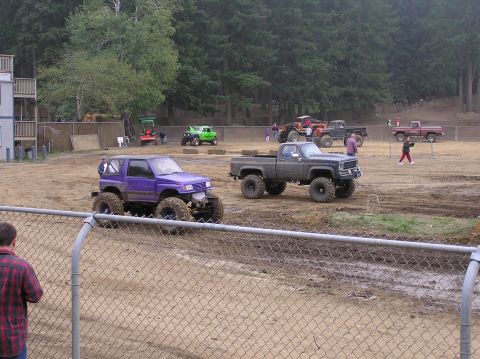1995 Ford Bronco - Lined up for the drag