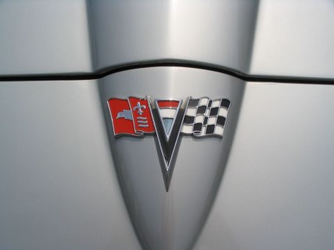 1993 Ford Taurus - Close-up of the iconic Corvette crossed flags emblem, a symbol of performance and racing heritage.