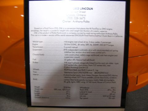 1993 Ford Taurus - This document describes a custom car, not a 1993 Ford Taurus.