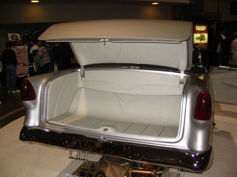 1993 Ford Taurus - The trunk of this classic car has been customized with a clean, upholstered interior and a unique design.