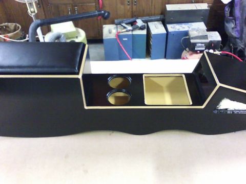 1979 Ford Ranchero - Custom center console unit with cupholders and storage area.