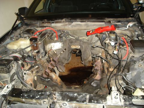 1992 Ford Crown Victoria - when i was swapping the engine. about 2 days into the job.