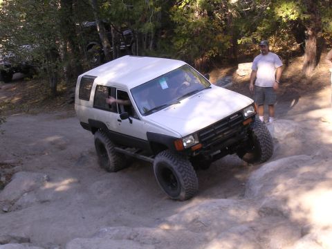 1985 Toyota 4Runner - 1985 Toyota 4Runner navigating a challenging off-road course.