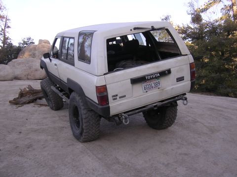 1985 Toyota 4Runner - This 1985 Toyota 4Runner is shown off-road with its lifted suspension and large tires.