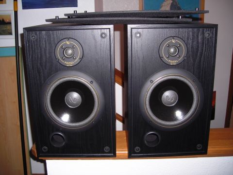 2003 Jeep TJ - A pair of Infinity bookshelf speakers are shown on a wooden surface.